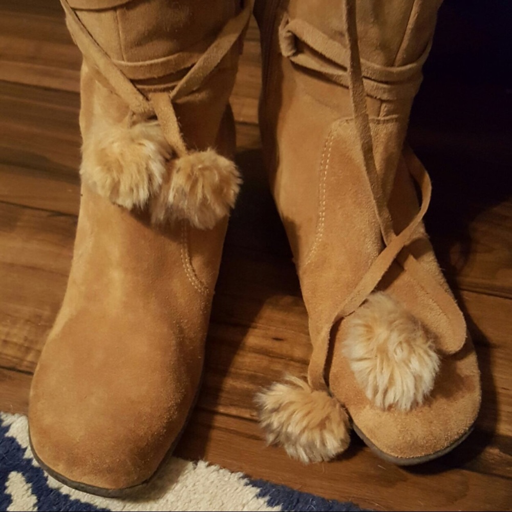 🌺Knee Length Lorenzetti Suede Moccasin Boots